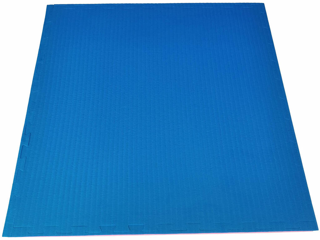 Carreau de sol pour judo 102x102x4 cm Rouge Bleu Dureté 40°.