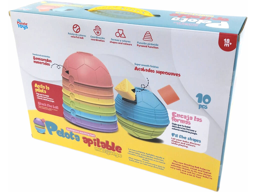 Gioco educativo per bambini palla impilabile con figure geometriche
