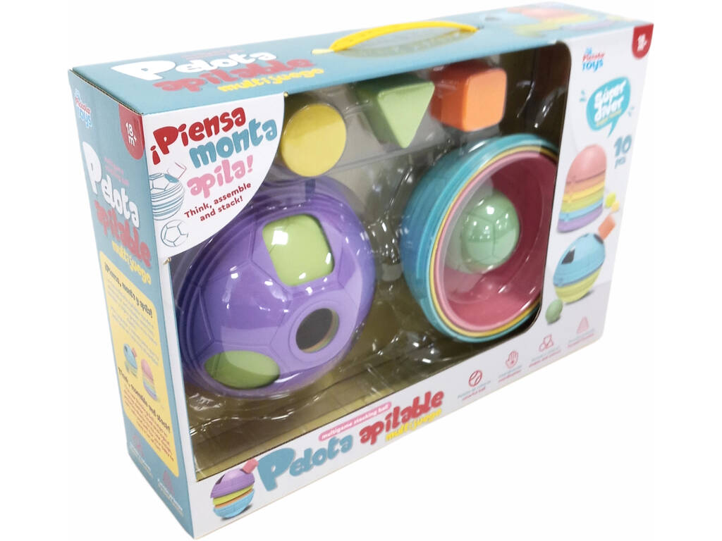 Gioco educativo per bambini palla impilabile con figure geometriche