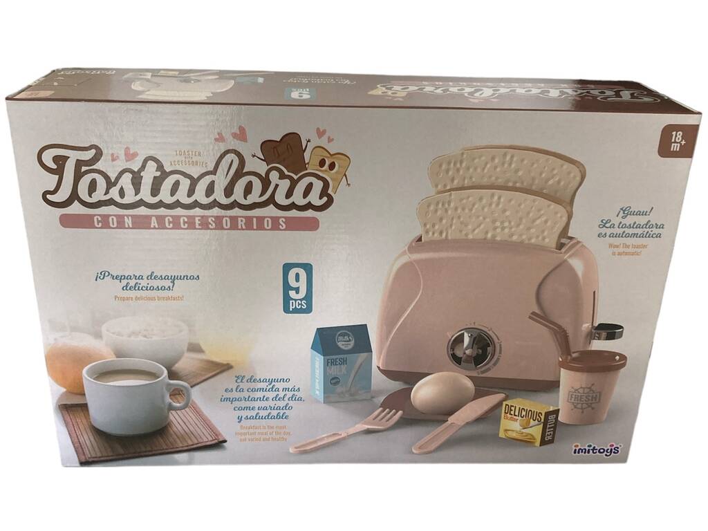 Set da colazione da 9 pezzi con tostapane