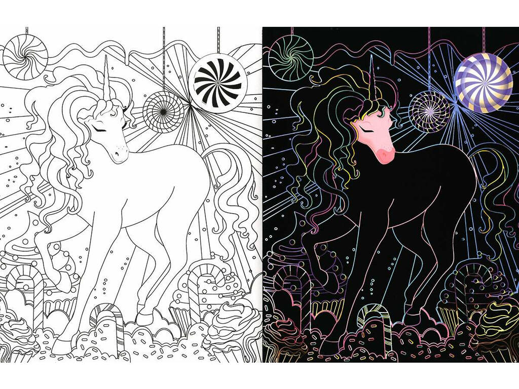 Unicorni Disegni da grattare e colorare 1 Susaeta S3483001