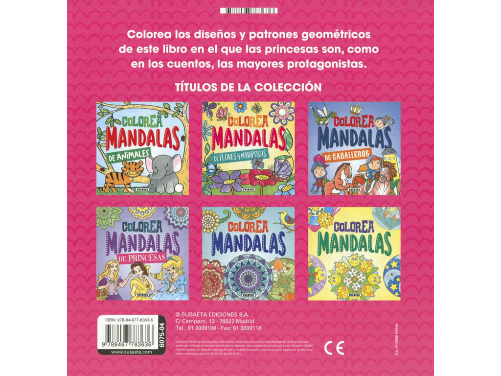 Mandalas à colorier Princesses Susaeta S6075004