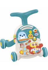 Blauer 2-in-1-Tischlernwagen für Kleinkinder