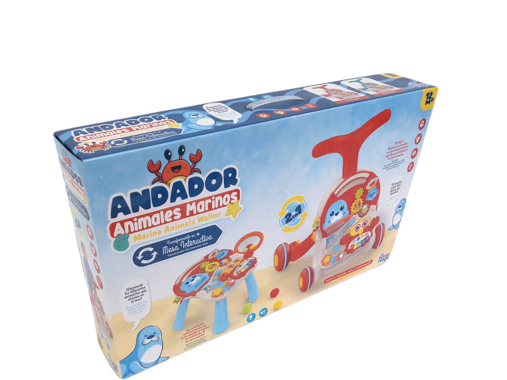 Girello Tavolo Apprendimento Infantile 2 in 1 Rosso