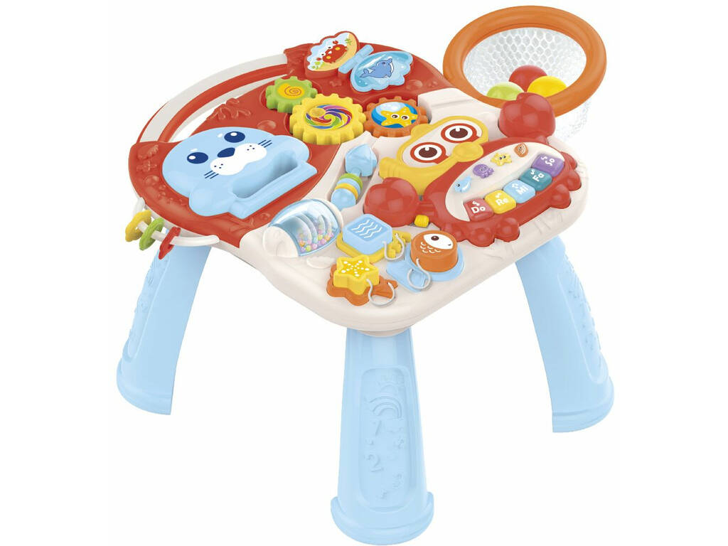 Girello Tavolo Apprendimento Infantile 2 in 1 Rosso
