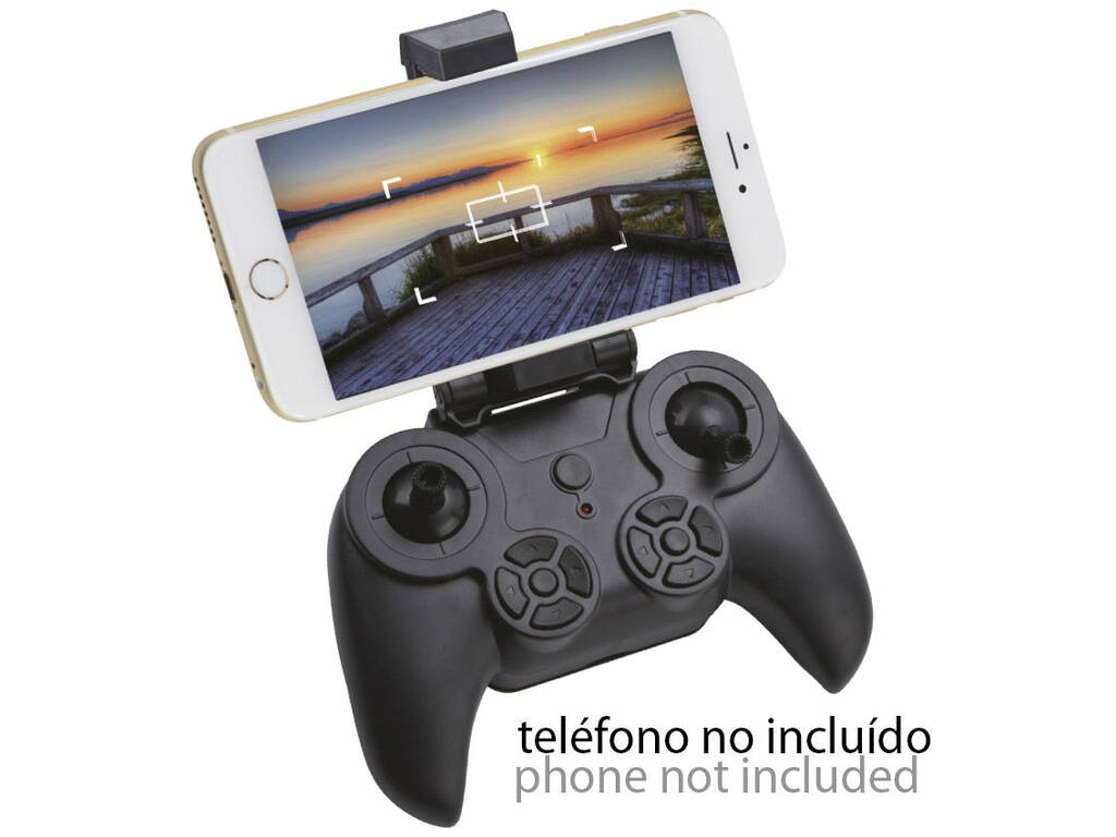 Drone radiocomandato Wifi con telecamera 19x19x3 cm.