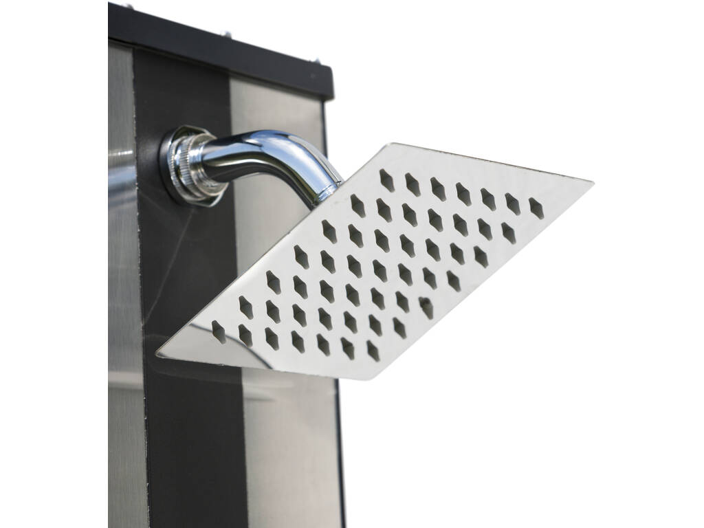 Doccia solare Premium in alluminio da 38 l con lavapiedi Gre DSALP38B