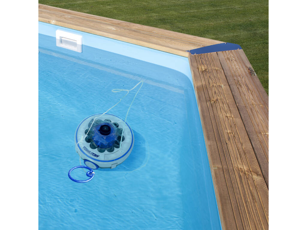 Robot pulitore per piscine interrate e fuori terra Wet Runner con batteria Gre RBR60