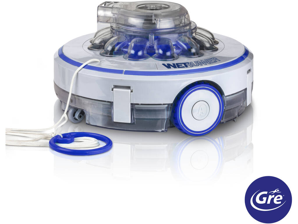 Robot pulitore per piscine interrate e fuori terra Wet Runner con batteria Gre RBR60