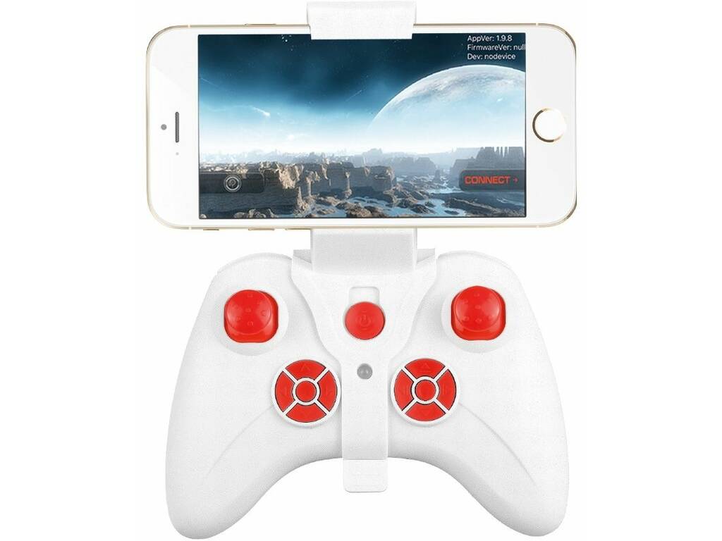Drone radiocommandé blanc 2.4G 4 canaux avec Wifi, caméra et chargeur USB