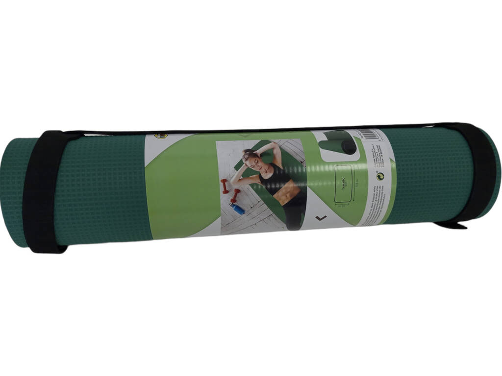Tapis d'exercice vert Basic 600x1730x6 mm. Dureté 45°.