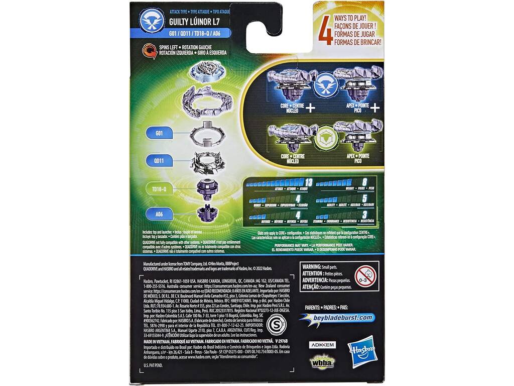 Beyblade Quad Drive Pack Pião e Lançador Hasbro F3338