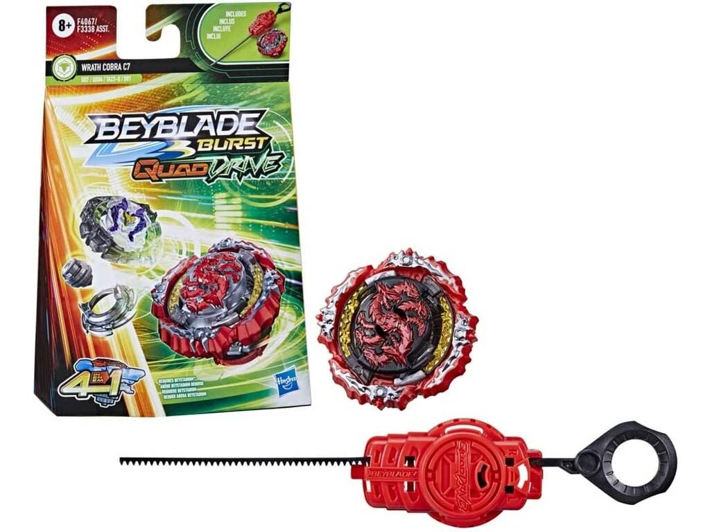 Beyblade Quad Drive Pack Pião e Lançador Hasbro F3338