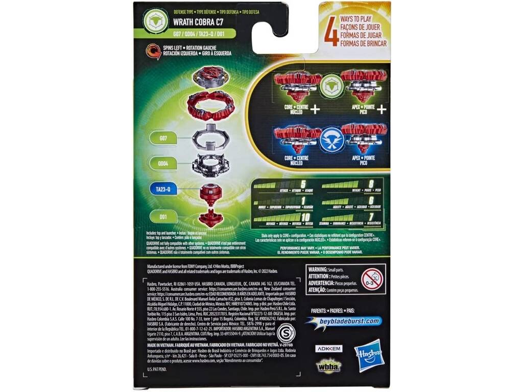 Beyblade Quad Drive Pack Pião e Lançador Hasbro F3338