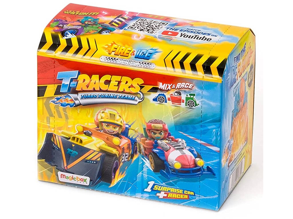 T-Racers Fire & Ice Series pack Figura e Auto sorpresa Magic Box PTR3D208IN00