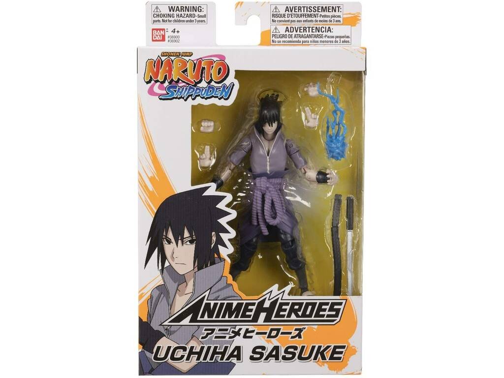 Naruto Figurine Animé Heroes Uchiha Sasuke Bandai 36902