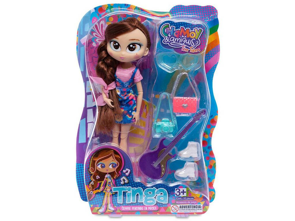 Chamoy e Amiguis bambola Tinga Teen Tokers Bandai D987242