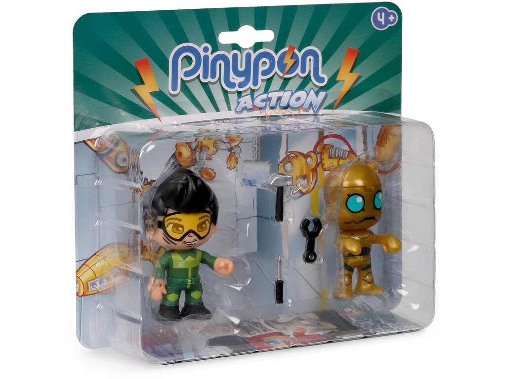 Pinypon Action Pack 2 Figure Robot e Meccanico Famosa 700017034