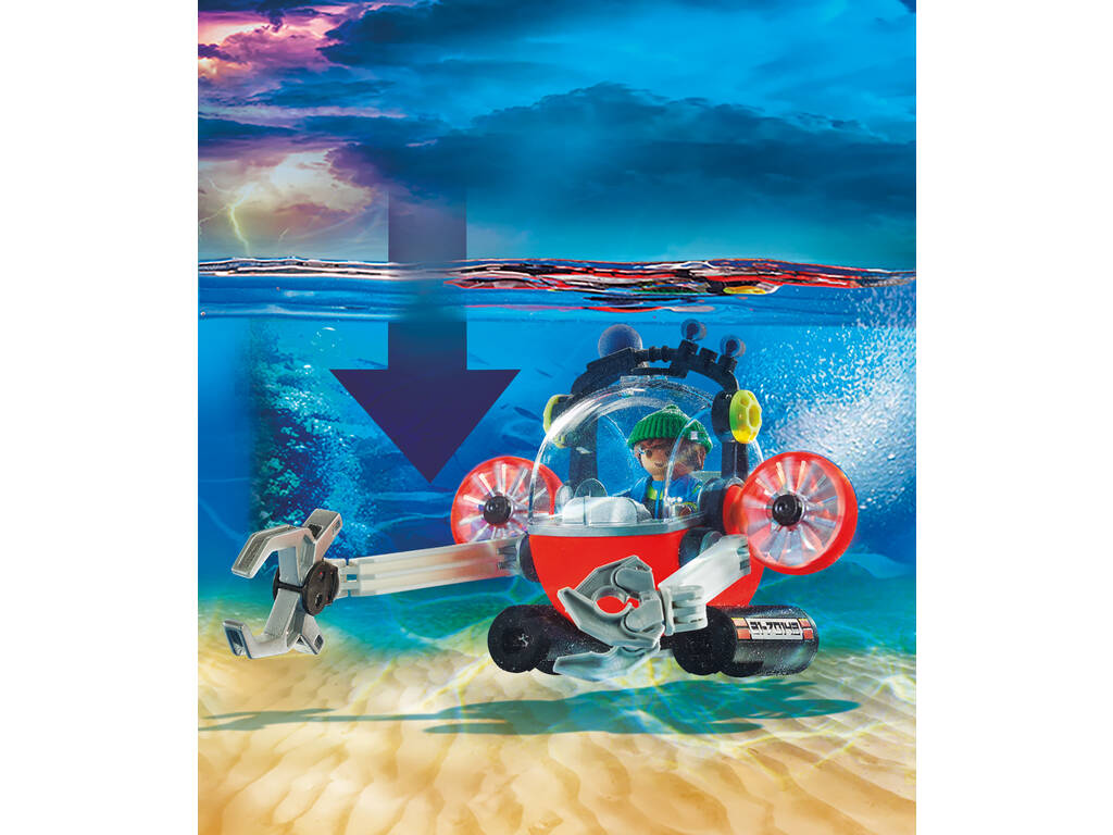 Playmobil Rescate Marítimo Operacion Medioambiente con Bote de Buceo 70142