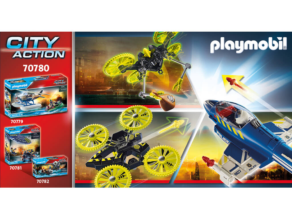 Playmobil - Avion de police - Drone de poursuite 70780