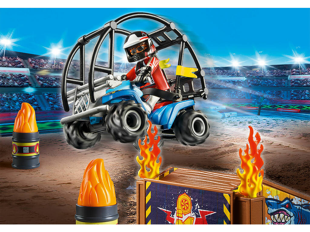 Playmobil Starter Pack Stunt Show Quad avec rampe de feu 70820