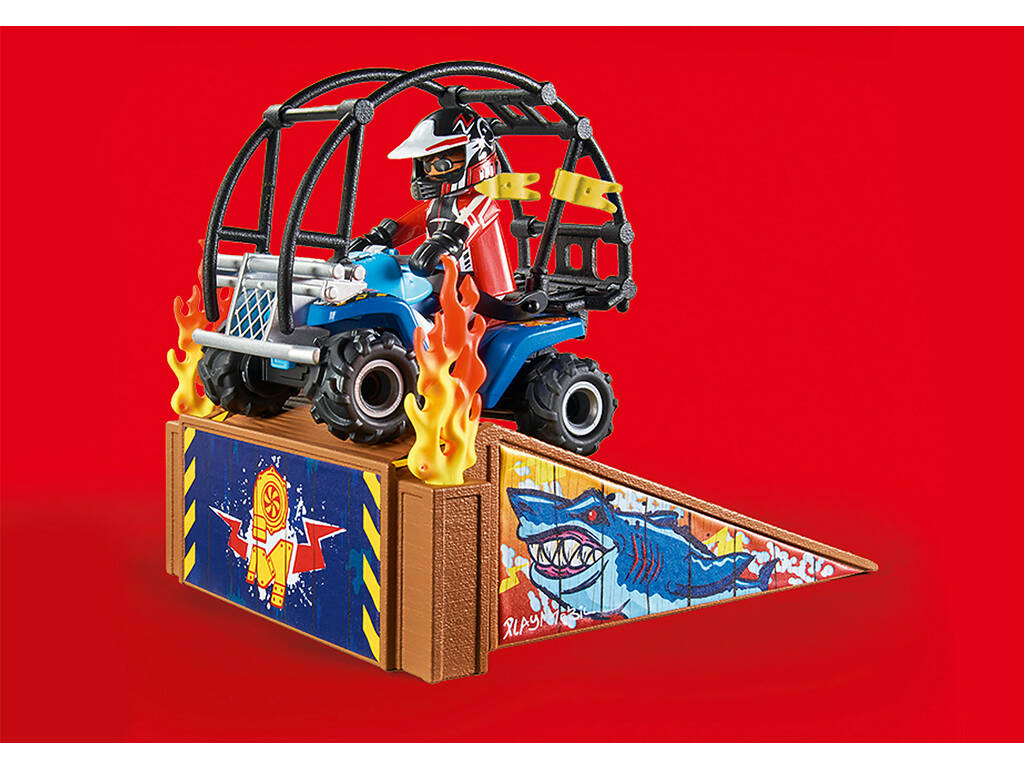 Playmobil Starter Pack Stunt Show Quad avec rampe de feu 70820