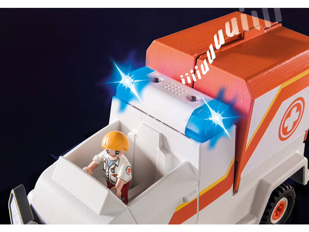 Playmobil D.O.C. Véhicule d'urgence Ambulance 70916