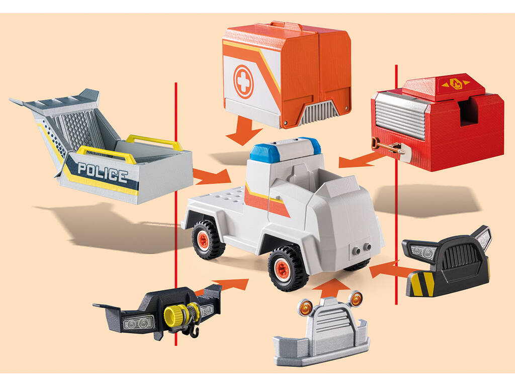 Playmobil D.O.C. Véhicule d'urgence Ambulance 70916