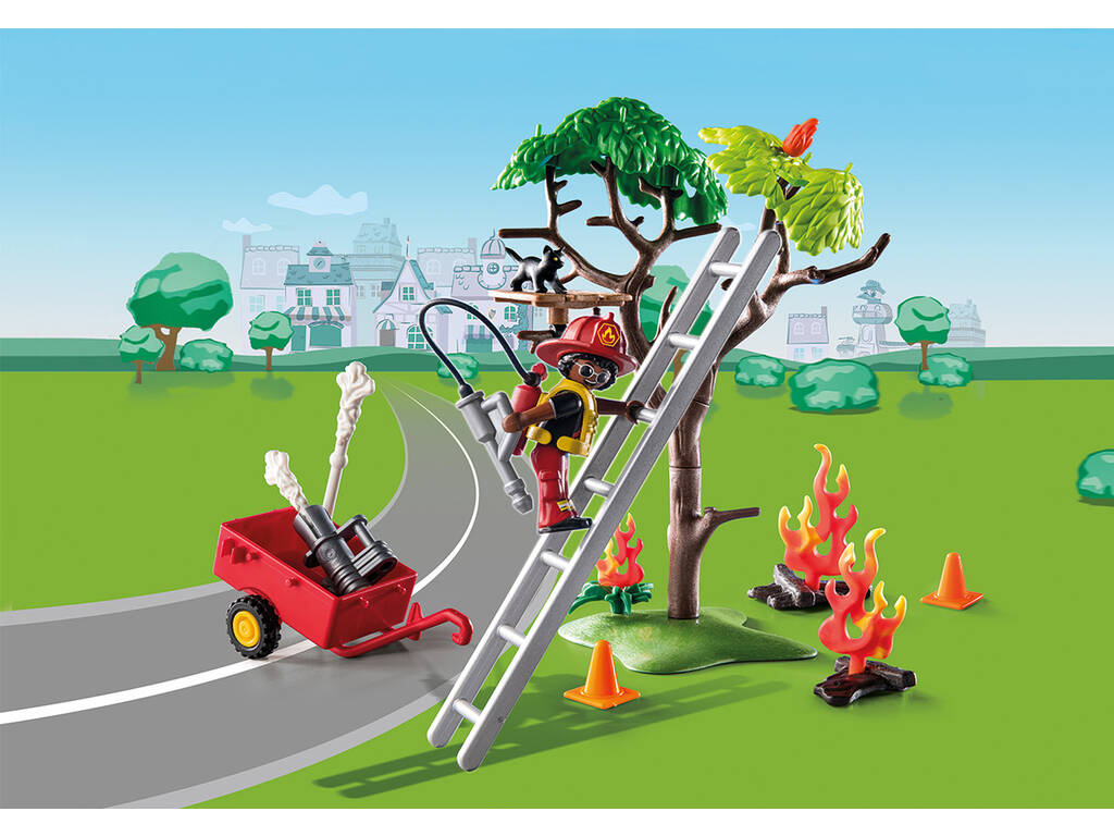 Playmobil Duck On Call Action Salvataggio dei Pompieri. Salva il Gatto! 70917