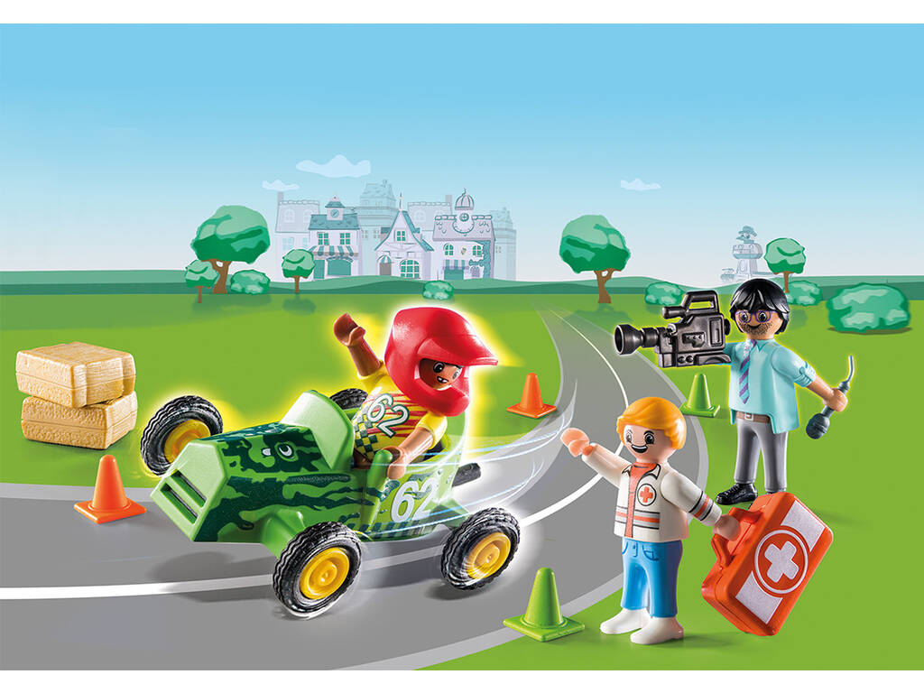 Playmobil D.O.C. Acción Ambulancia Ayuda al Piloto de Carreras 70919