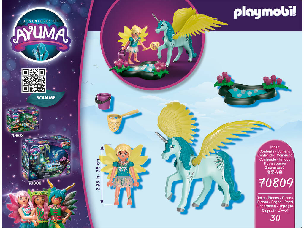 Playmobil Adventures of Ayuma Crystal Fairy con Unicornio 70809