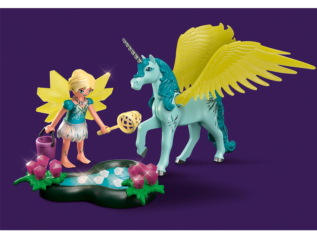 Playmobil Adventures of Ayuma Crystal Fairy con Unicornio 70809