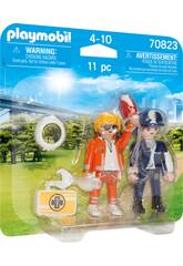 Playmobil Duopack Dottore e Polizia 70823