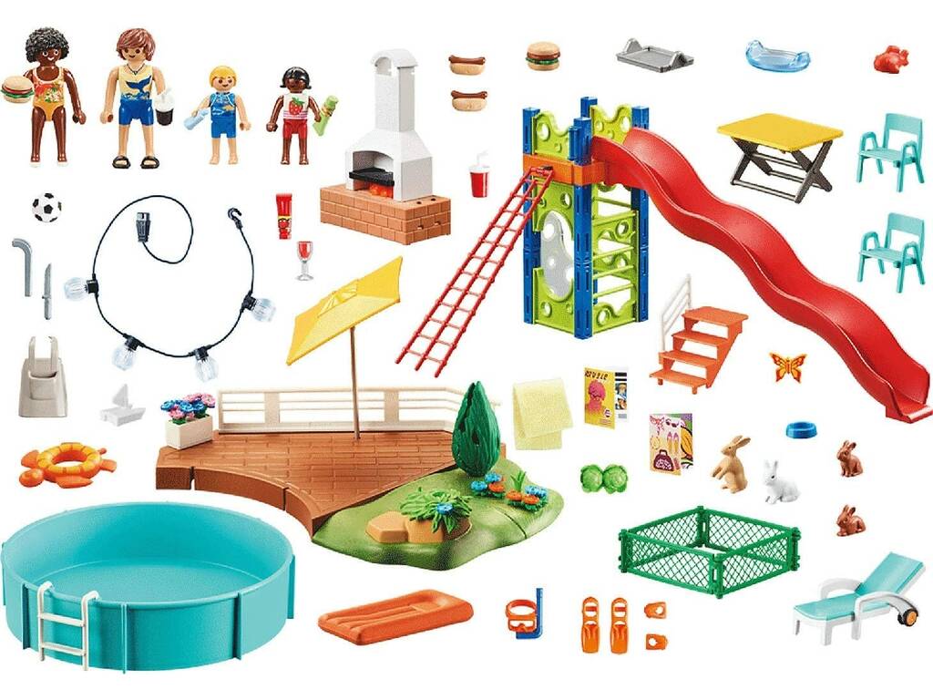 Playmobil Casa Moderna Festa in Piscina con Scivolo 70987