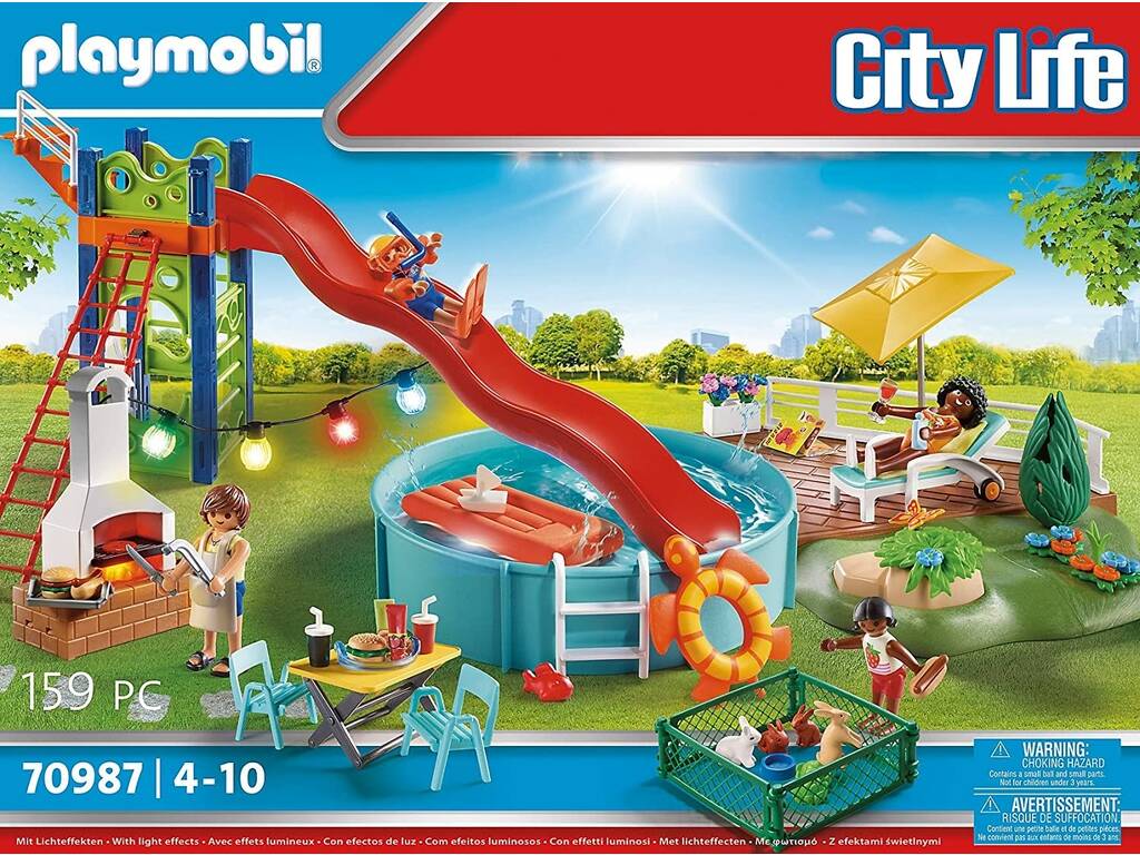 Playmobil Casa Moderna Festa in Piscina con Scivolo 70987