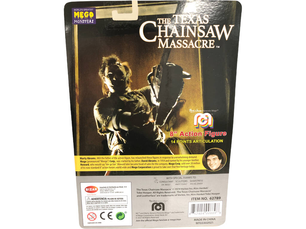Leatherface La Matanza de Texas Figura de Colección Mego Toys 62789