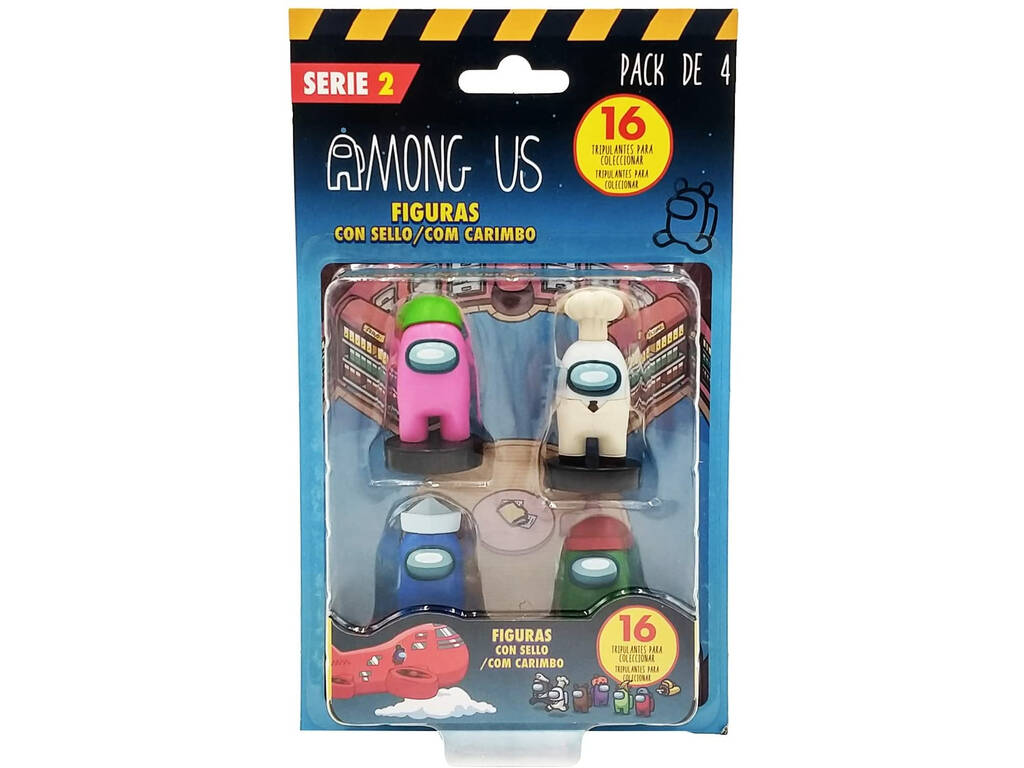 Among Us Series 2 Pack 4 Figure con timbri di Bizak 6411 5230
