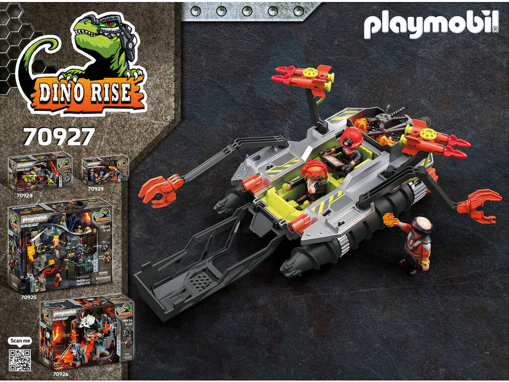 Playmobil Dino Rise Comet Corporation Foreuse de démolition 70927