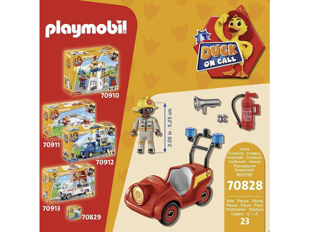 Playmobil Duck On Call Mini Camion dei Pompieri 70828
