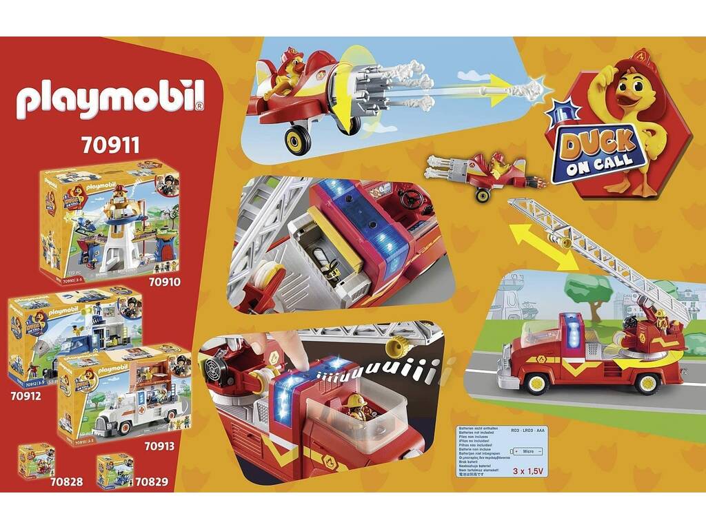 Playmobil Duck On Call Camion dei pompieri 70911