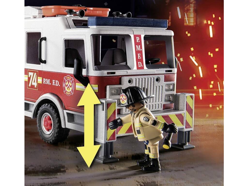 Playmobil Véhicule de pompiers à échelle tour 70935