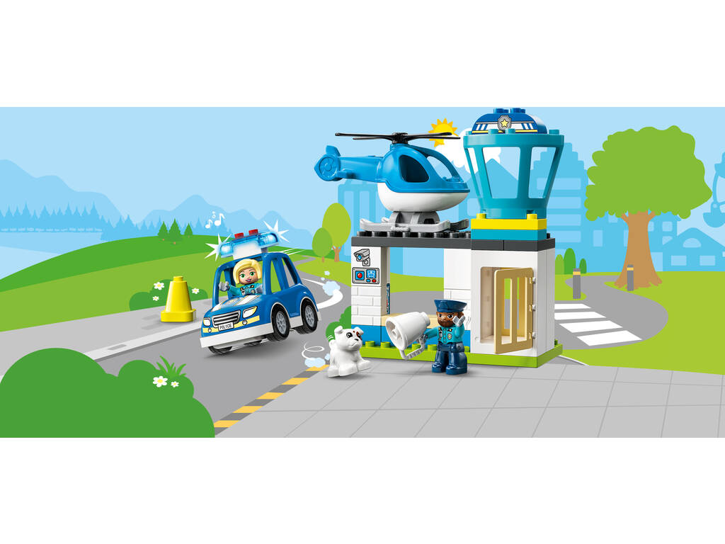 Lego Duplo Poste de police et hélicoptère 10959