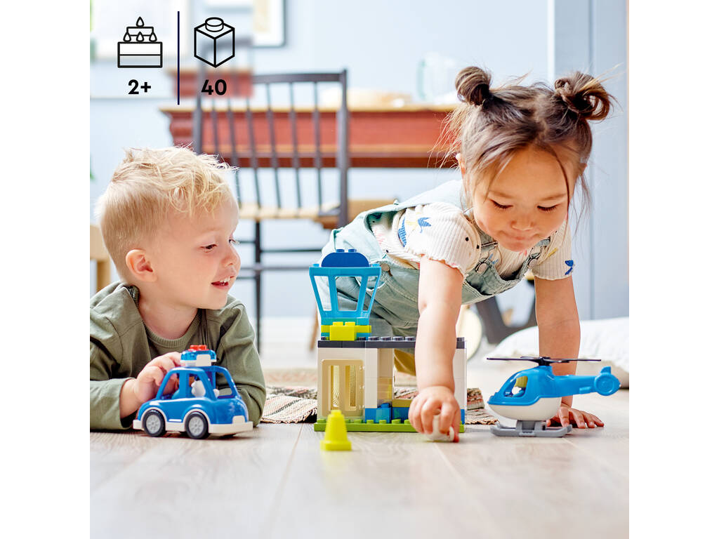 Lego Duplo Poste de police et hélicoptère 10959