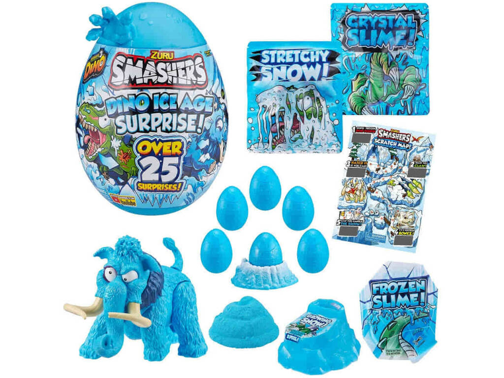 Smashers Dino Ice Age Uovo Gigante Sorprese Bizak 6236 7455