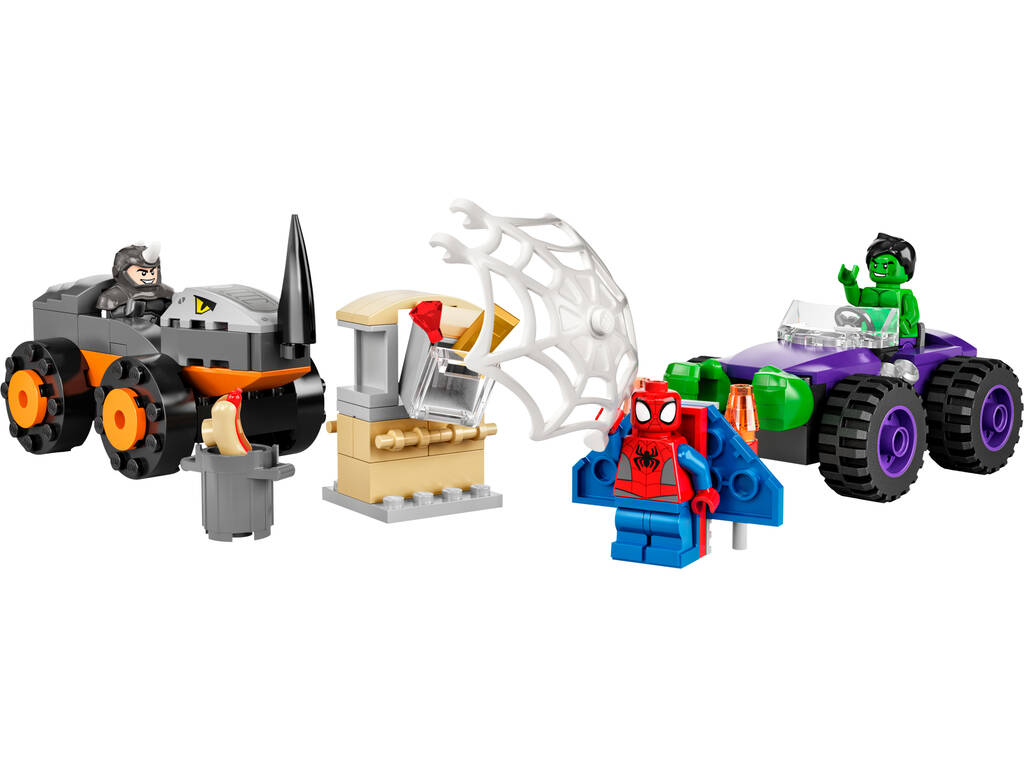 Lego Marvel Spidey et ses incroyables amis Hulk et Rhino Camions de combat 10782