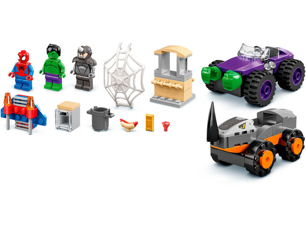 Lego Marvel Spidey et ses incroyables amis Hulk et Rhino Camions de combat 10782