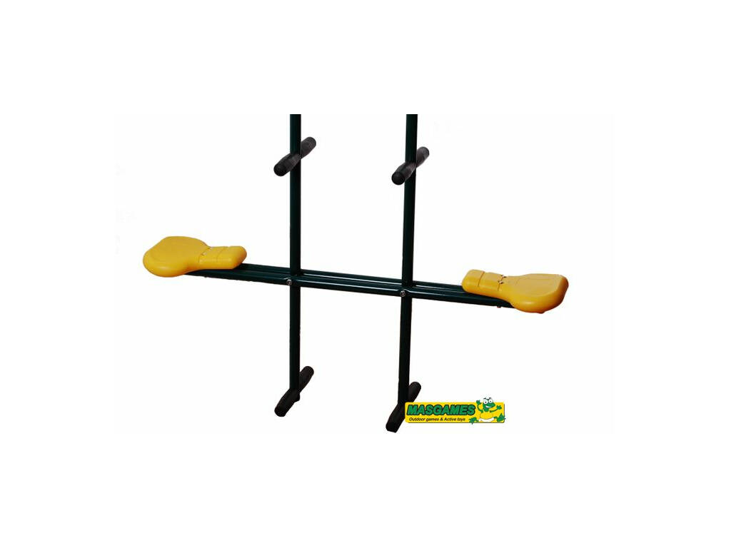 Balançoire en bois Nori Triple Square avec jeux de rôle MA700061