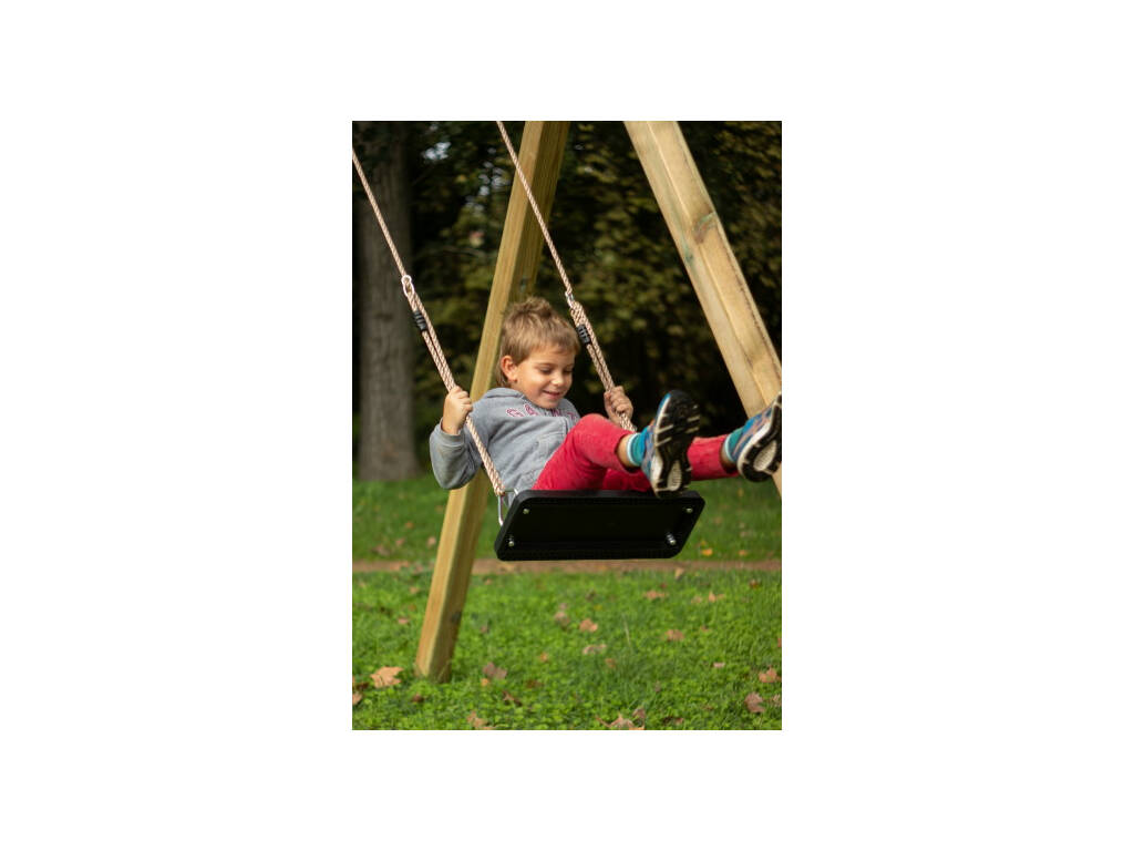 Altalena di legno quadrata Karai Deluxe individuale adulti Masgames MA700068