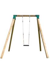 Altalena di legno quadrata Karai Deluxe individuale adulti Masgames MA700068