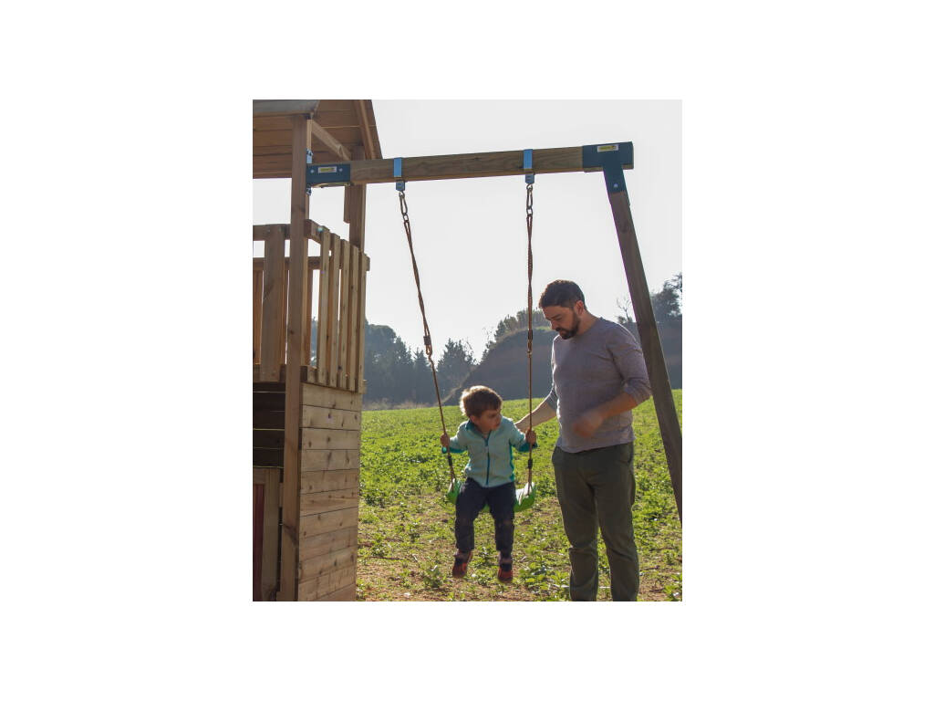 Tibidabo XL Terrain de jeu avec maison de jeu et balançoire individuelle Masgames MA700253
